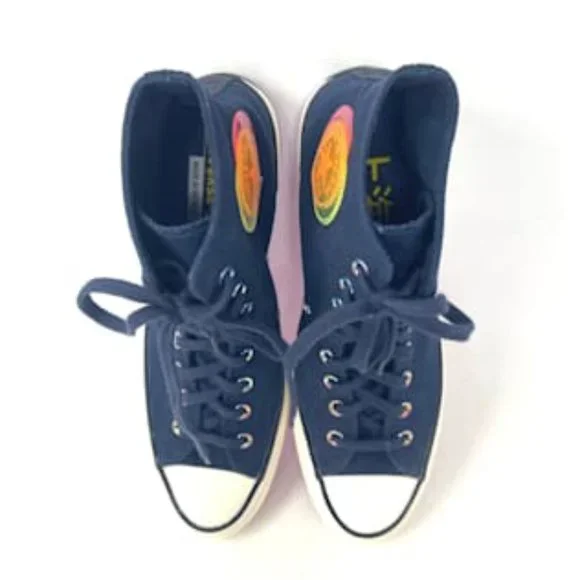 Converse Chuck 70 Shoes Men's HI Obsidian Bold Citron Egret Canvas Size 170491C - Picture 3 of 11